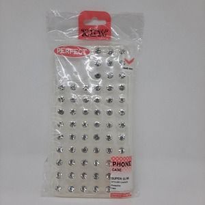 Phone Case Clear with Faux Diamond Design